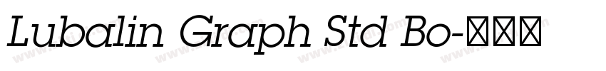 Lubalin Graph Std Bo字体转换